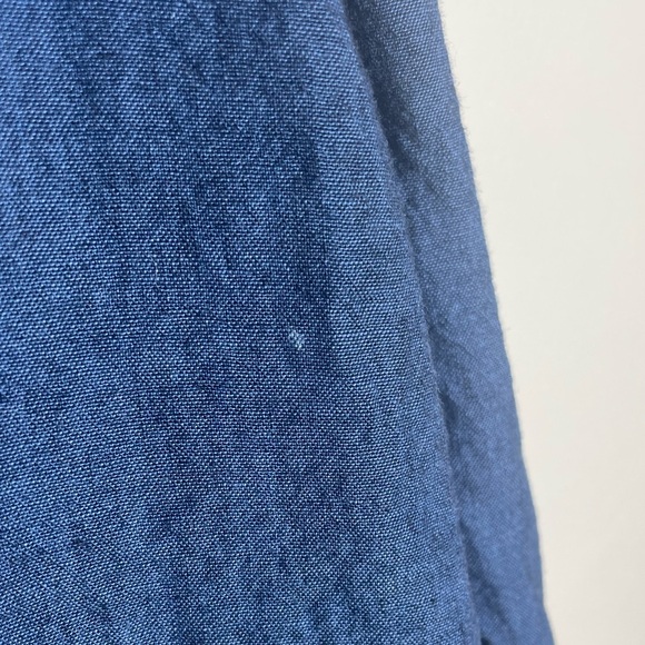 Liz Claiborne Navy Button Up Hooded Jacket Lightweight Linen/ Cotton - Picture 9 of 12